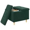 Storage Ottoman In Dark Green 60 X 60 X 45 Cm Velvet