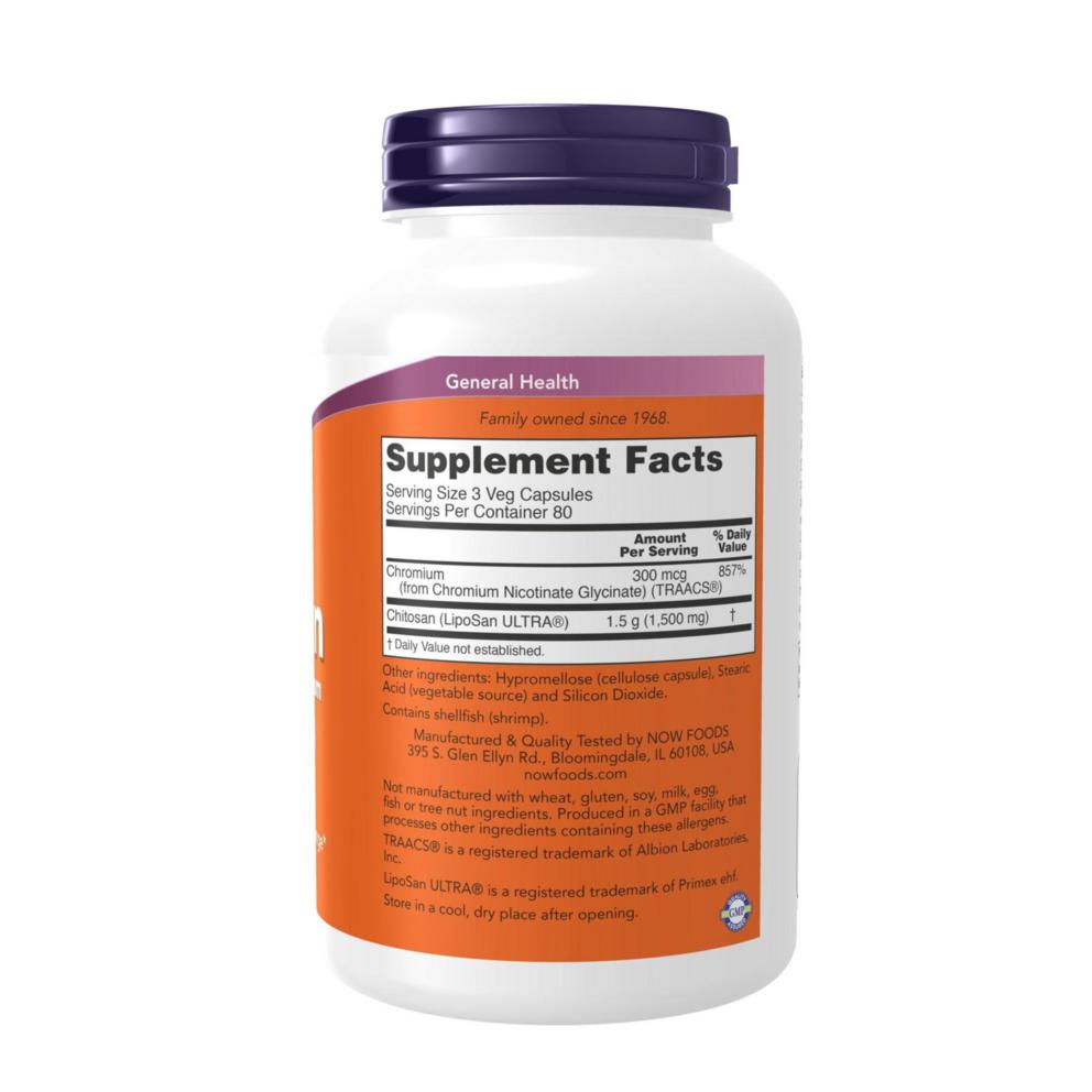 Now Foods Chitosan 500mg Veg-Kapseln, 240 Stück