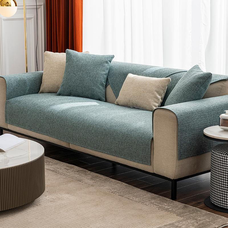 

Japanese Style Cotton Linen Sofa Cushion Four Seasons Universal Simple Modern Non-Slip Linen Sofa Cover Cover Cloth 70*70cm