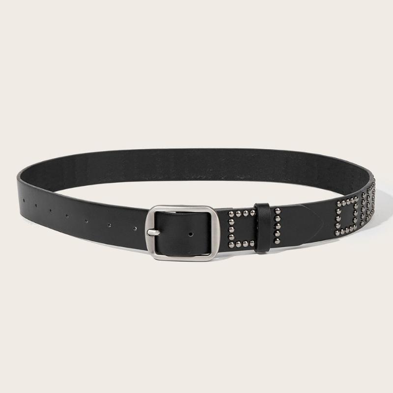 Original Punk Style Rivets Belt Unique Metal Studs for Fashion Statements in Jeans Wear with Comfortable  PU Belt