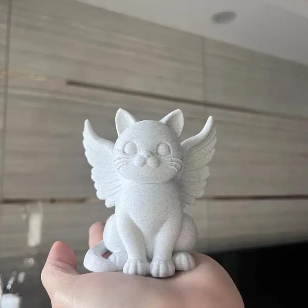 Angel Cat Statue Ornaments, Winged Cat Statues, Pet Souvenirs, Animal Cat Statue Ornaments, Home and Office Decoration Gifts
