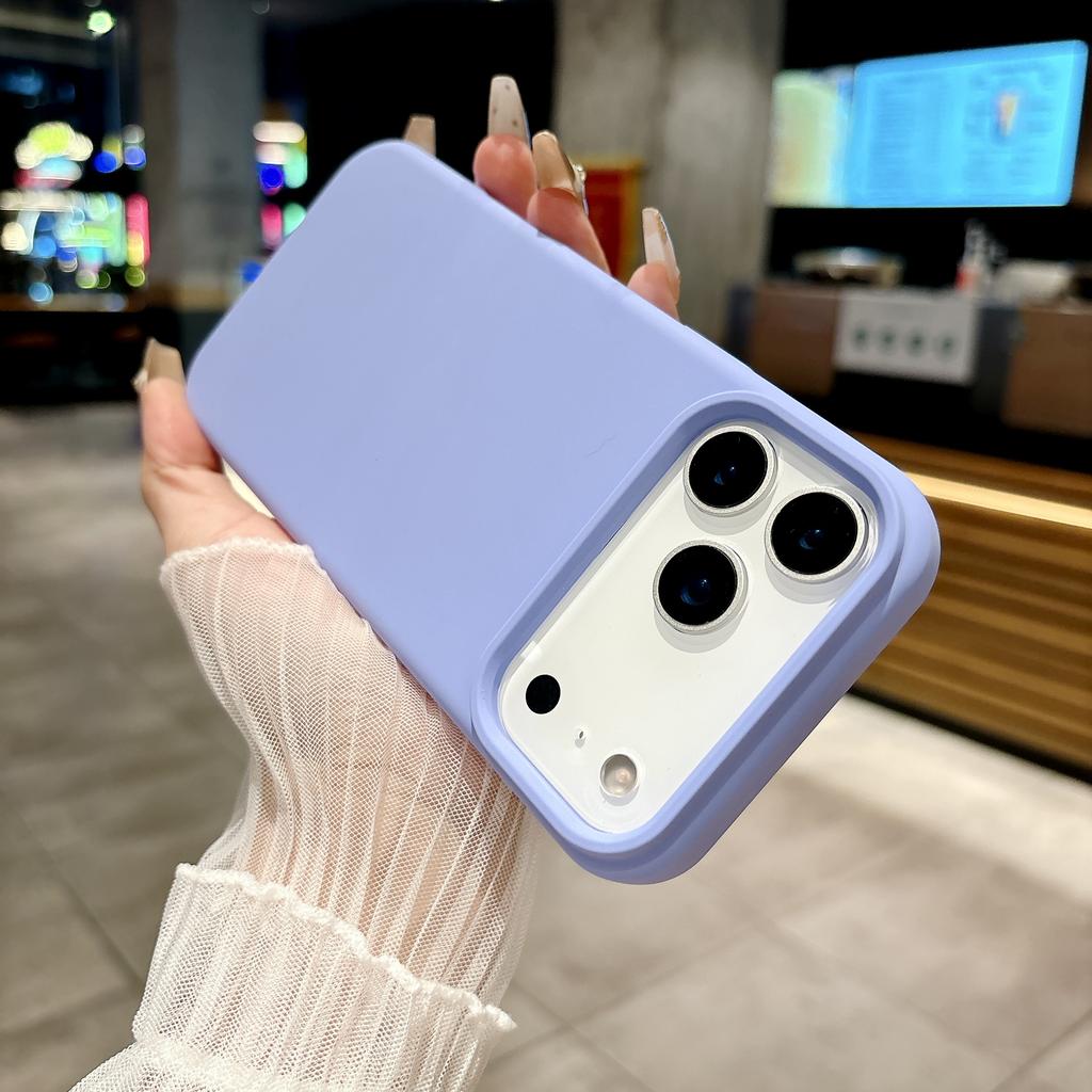 Custodia in Silicone Liquido Fluorescente Luminoso Per Per Iphone 17 Air 17Pro 17ProMax Protezione Pulsanti in Silicone Copertura Solida Morbida Opaca