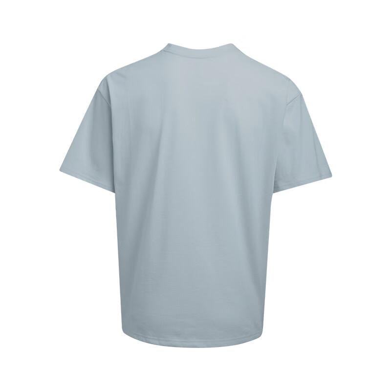 Under Armour Loose And Comfortable Breathable Casual Sports Printed Short Sleeve T-Shirt Men Tops Blue 1390179-465