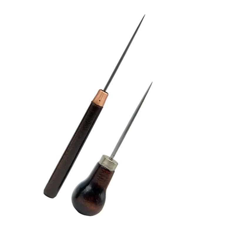 2/3 шт. Профессиональная шило с деревянной ручкой для кожи DIY Инструменты Для Кожевенного Ремесла Прошивка Швейные Аксессуары Швейное Прошивочное Шило