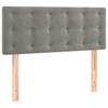 Box Spring Bed with Mattress Light Grey 80 x 200 cm Velvet