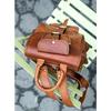 Leather Bag Goat Vintage Backpack Laptop Rucksack Genuine Travel Brown Men's New