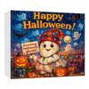 2025 Halloween Ghost Advent Calendar 2D Acrylic Cartoon Ghost Ornament Set 24 Days Cute Ghost Countdown Decoration for Home Parties