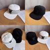 Letter W Cotton Blend Baseball Hat With Wide Brim And Letter Embroidery For Teens