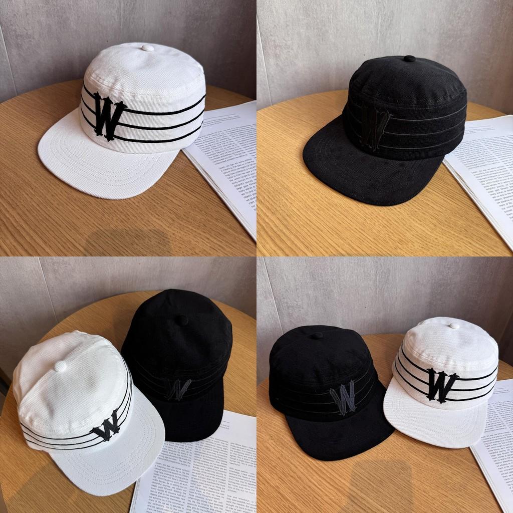 Letter Solid Color W Embroidery Unisex Cotton Baseball Cap Wide Brim Hat Fall