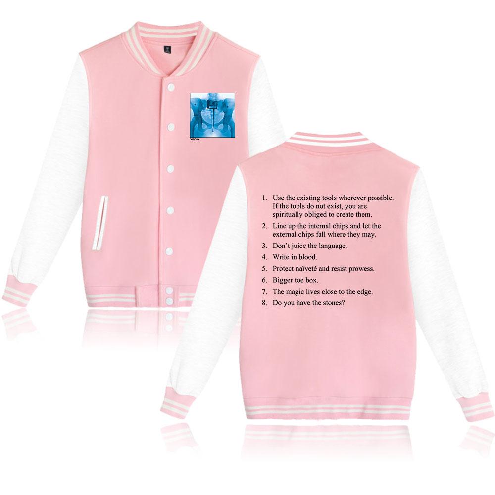 

Унисекс Мода для Поклонников Лорд Вирджин Графический Принт Бейсбольная Толстовка Женская Мужская Куртки для Спорта на Открытом Воздухе XXS розовый