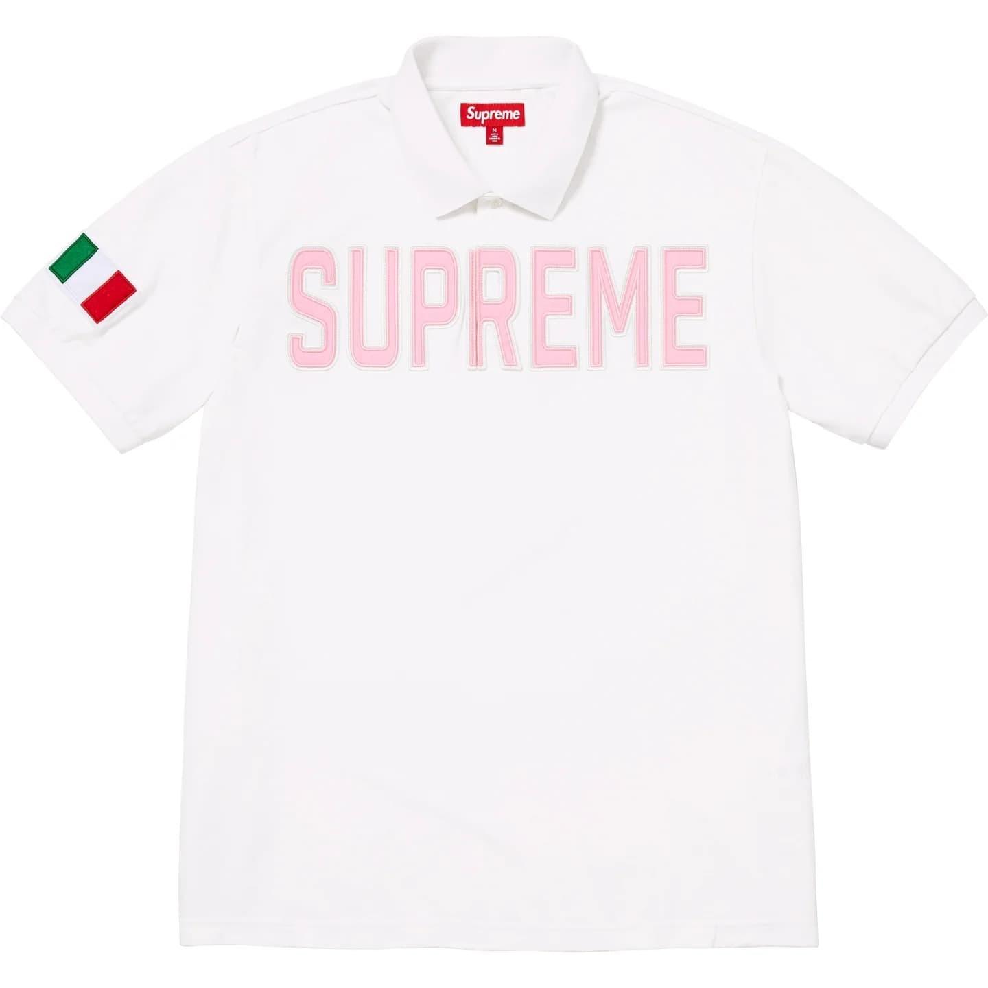 Supreme Twill Applique Polo White XL