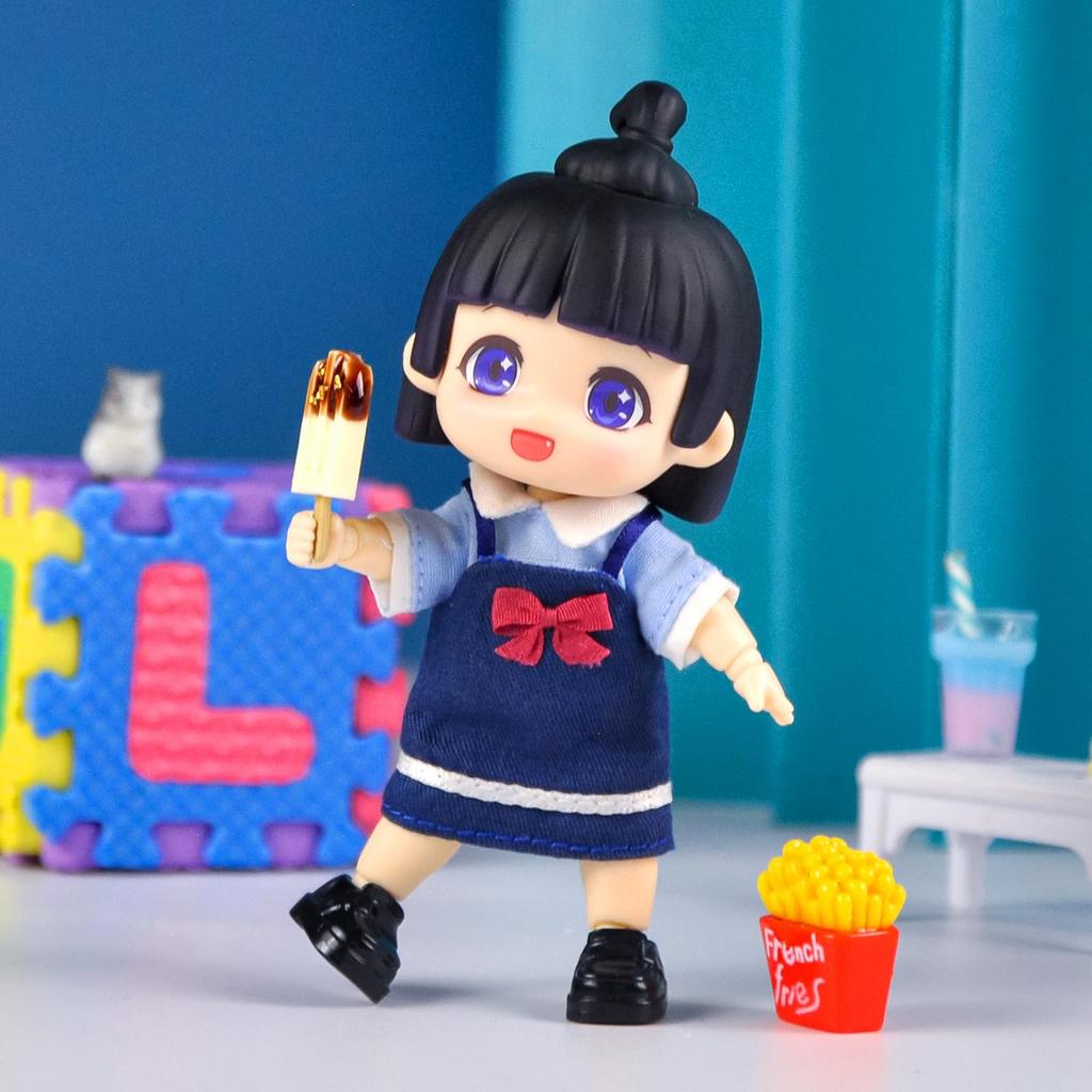 YMY Niedliche Mini BJD Puppe Bewegliche Gelenke Actionfigur Puppe Geburtstagsgeschenk Neujahrsgeschenk