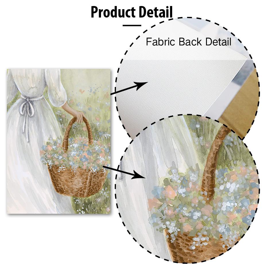 Retro váza na květiny Jelen Lilie Galerie Barevné plakáty a tisky Nástěnné umění Plátno Olejomalba Nástěnné obrázky pro dekoraci obývacího pokoje