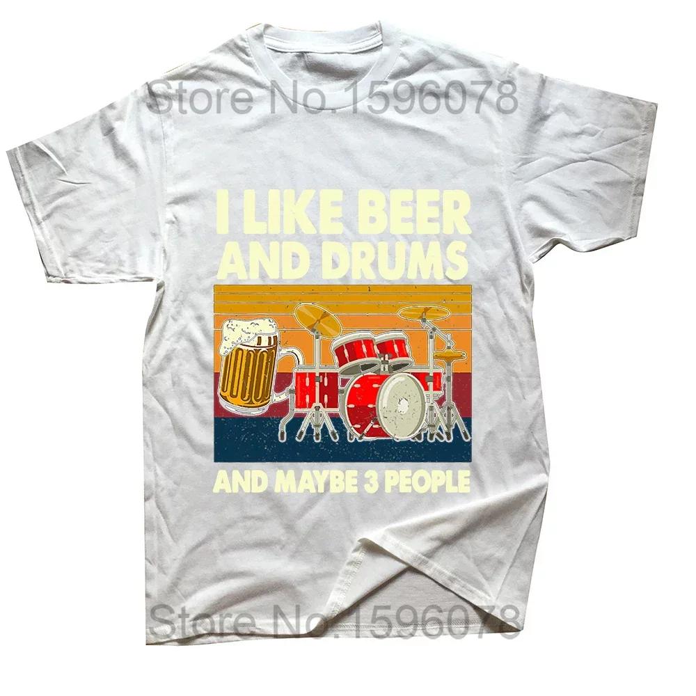 Retro Vintage Drummer T Shirt Graphic Cotton Streetwear Drumming Drumsticks Drumset Drum Set Birthday Gifts Tshirt Men Clothing