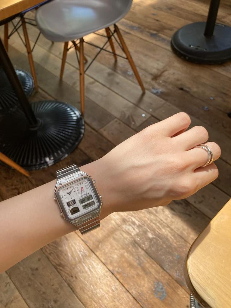 Citizen Record Label RECORD LABEL Thermosensor Specific Store Model Watch CITIZEN THERMO SENSOR White [Citizen] JG2120-65A Men's Women's