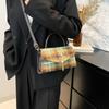Chic Trendy Women's Winter Handbag Stylish Minimalist Square Bag In Black Blue Green Coffee