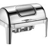 6L/9L Large Capacity Visible Dining Stove Stainless Steel Buffet Stove Alcohol Stove Hotel Restaurant Flip Cover Insulated Stove