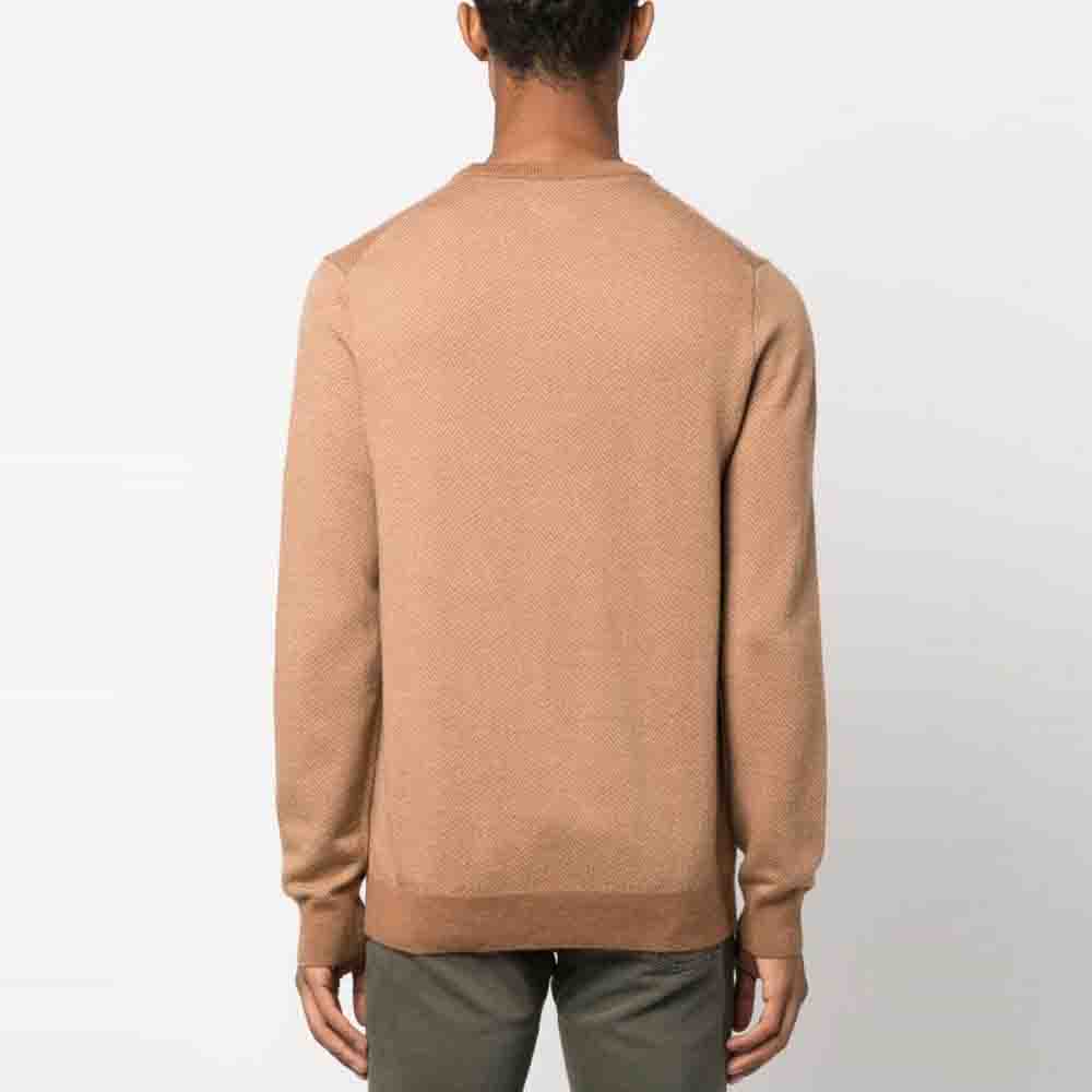 Polo Ralph Lauren Solid Color Crew Neck Pullover Sweater Men Sweater Camel-Brown 710917042-001