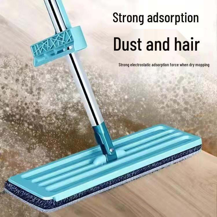 Hands-Free Dual-Use Flat Mop for Wet & Dry Floors with High Absorption