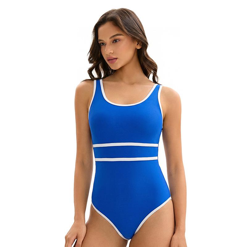 Color-block Sports Triangle Swimsuit Women s Sexy Sleeveless Fashionable Beach Swimsuit L