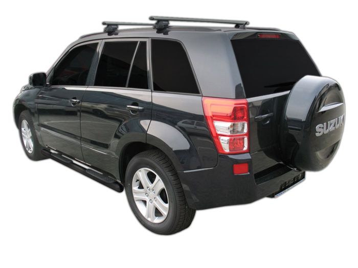 Side Steps - JJ-AUTOMOTIVE - Compatible Suzuki Grand Vitara 2005-2015 - 2 Pieces - Black - With Mounting