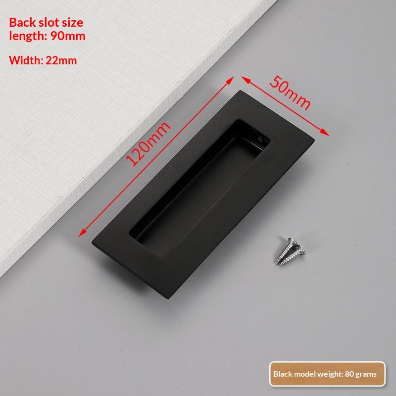 Poignée cachée en acier inoxydable Poignée de porte coulissante intégrée Poignée de tiroir de porte coulissante intégrée Poignée Noir Or Bronze