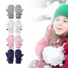 Splashproof Mittens Kids Gloves Windproof Children Winter Warm Snow Gloves Print Dinosaur Pattern Thicken Thermal Mitts