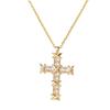 INS Style Luxury Zirconia Cross Pendant Necklace - High-end Clavicle Chain Jewelry