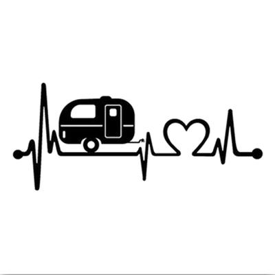 Karavan Srdce Tep Srdce Auto Samolepka Karavan Tělo Okno Samolepky Auto Styling Vinylové Obtisky,