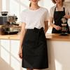 Waiter Half Apron with Large Pockets Waterproof Oil-proof Adjustable Men Women Kitchen Chef Cafe Restaurant Bakery Flower Shop Barista Work Apron