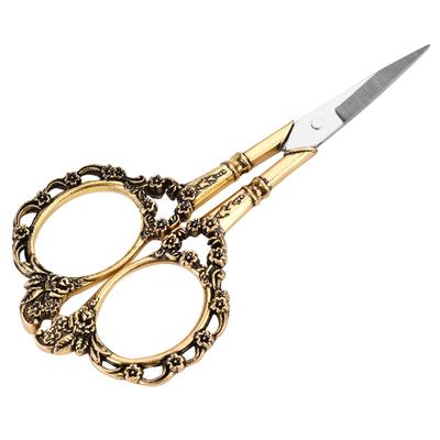 1pc Vintage Flower Pattern Needlework Embroidery Stainless Steel Scissors (Color #3)