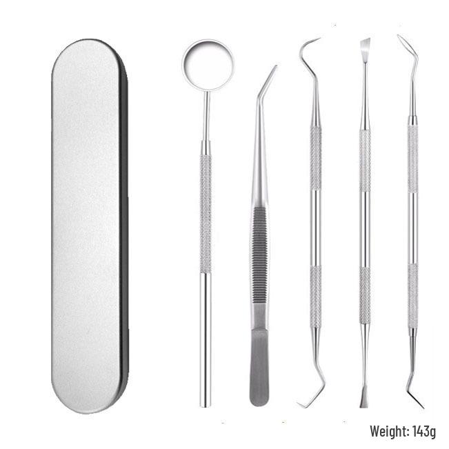 Dental Tools Kit: Stainless Steel Teeth Cleaner, Probe, Pick & Excavator for Oral Care