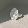 Xiaohongshu 925 Sterling Silver Exaggerated Plain Ring for Women – Simple, Luxurious, High-End Design.