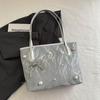 Large Capacity Women's Tote Bag - 2025 High-End Versatile Pearl Bow Handbag/Shoulder Underarm Bag