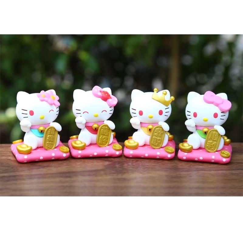 Cute And Charming Pvc Lucky Cat Figurine For Desk Car Decoration Gift For Girls