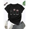 Paw Print Crew Neck T-Shirt Short Sleeve T-Shirt For Spring Summer Women's Clothing High Quality O-Neck Short Sleeve 50969