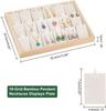 Bamboo Wood Stackable Jewelry Organizer Tray with Soft Pads Necklace Pendant Display Plate for Home Display & Retail Store