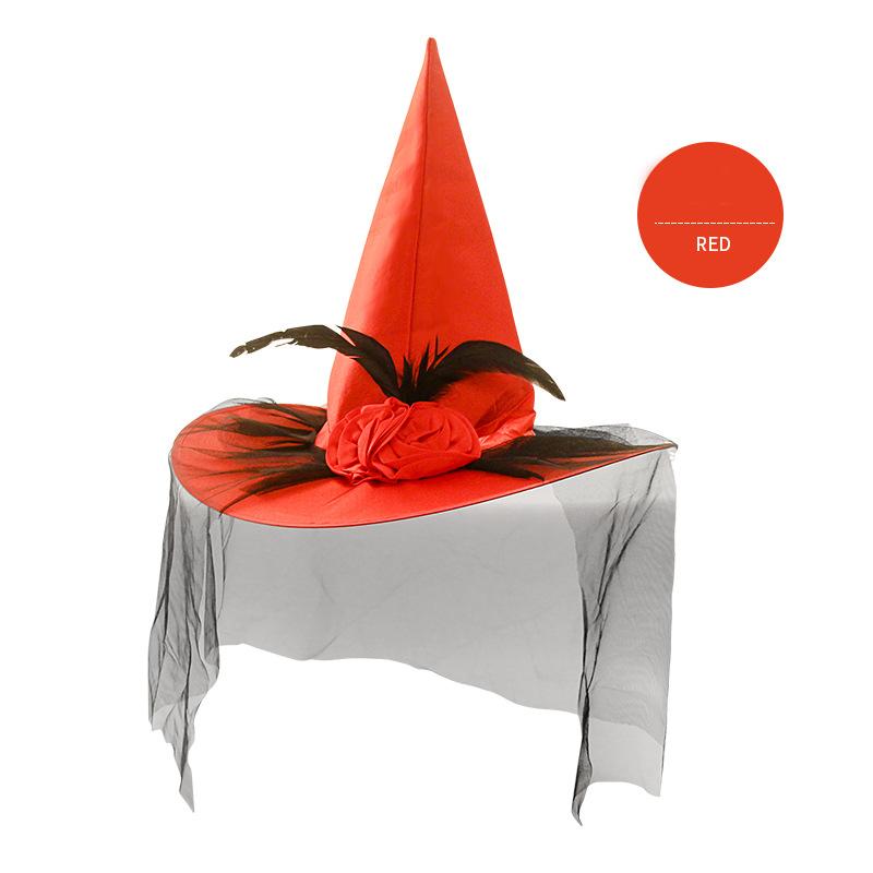 5pcs Halloween Witch Hat Magical Masquerade Carnival Costume School Performance Halloween Decoration Party Hat Wizard Men Women 