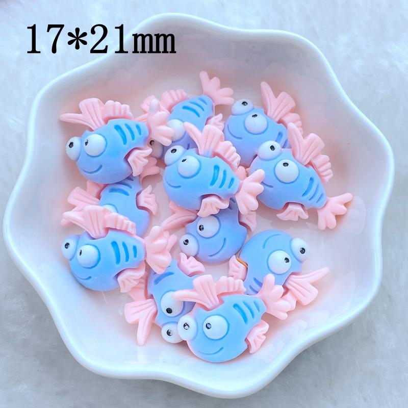 10Pcs New Cute Resin Mini Marine Animal Series Flat Back Manicure Parts Embellishments For Hair Bows Accessories