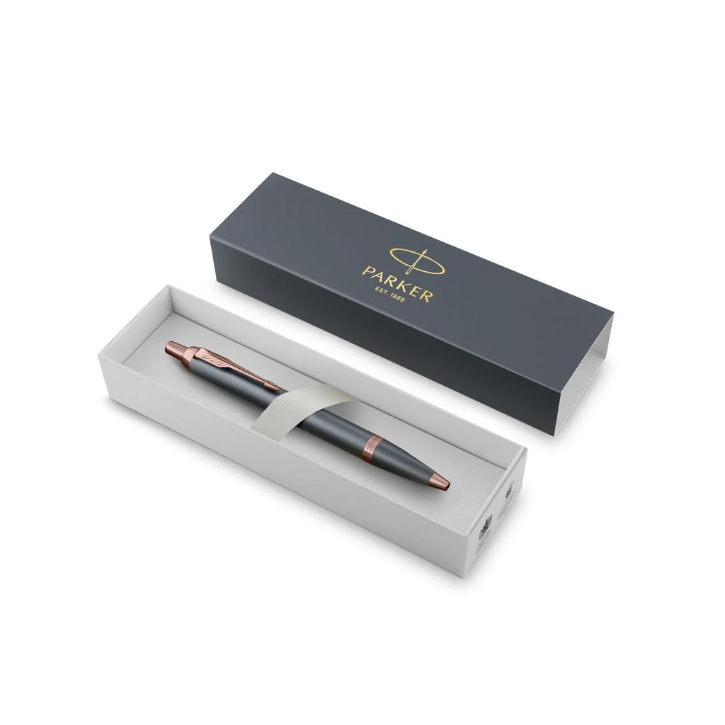 PARKER IM Ballpoint Slate Medium Gift Box Luxury Item 2235435 Pen, PGT, Nib, Oil-Based Ink, Included, Gift, No.