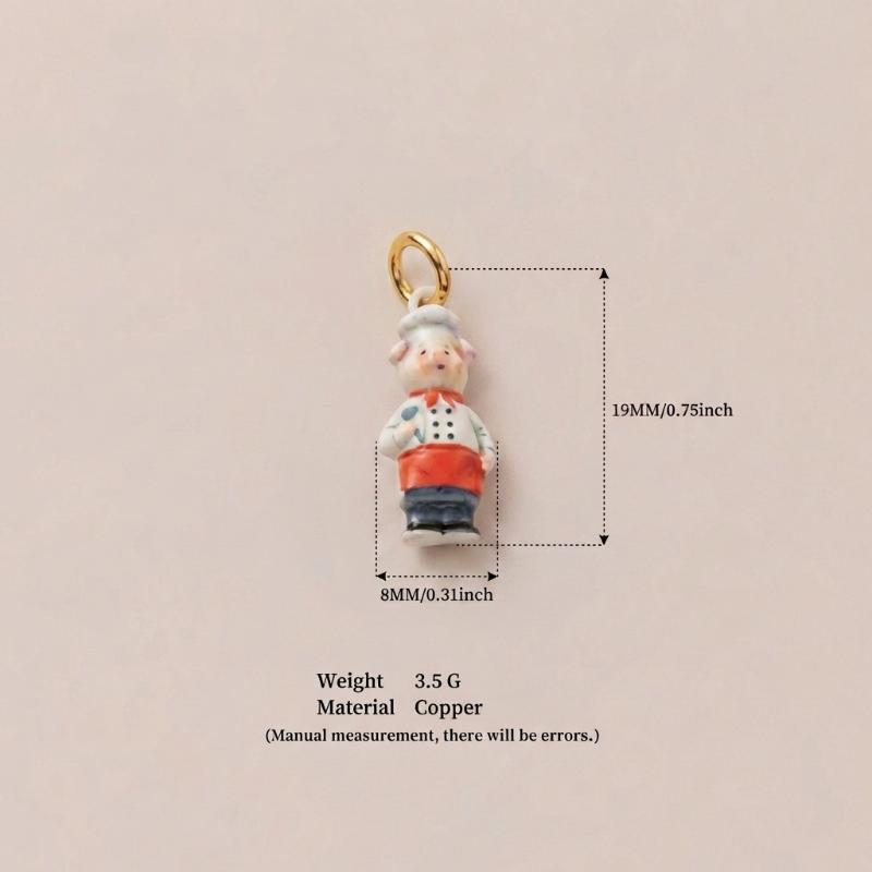 Pingente Charme Figura Animal Rococo de Cobre Banhado a Ouro Charms Fofos Retrô Para Mulheres Acessórios de Pulseira Colar Artesanato DIY