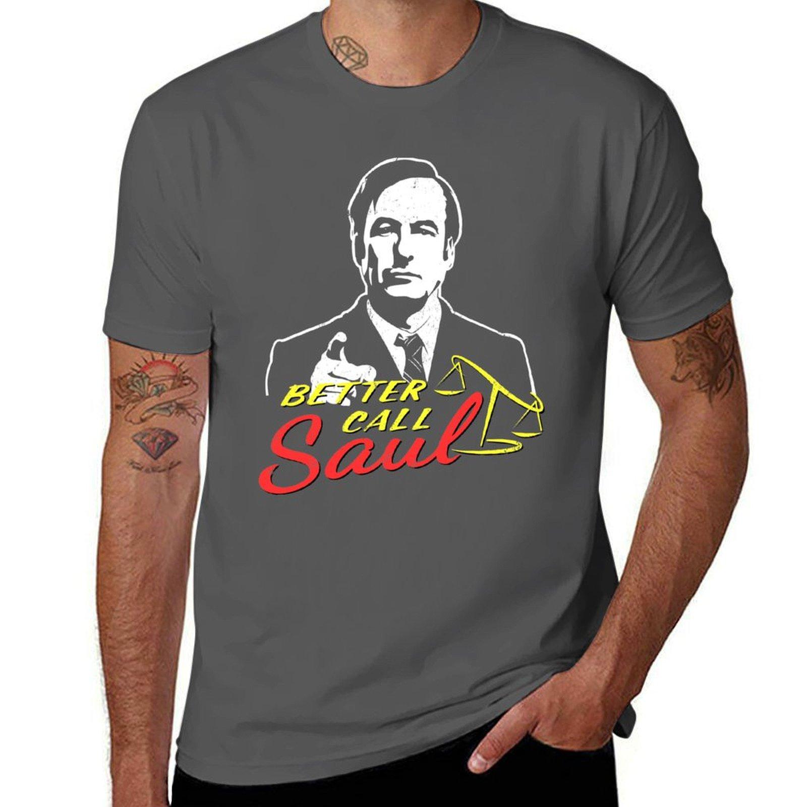 

Call Saul Vintage Better Silhouette Sketch T-Shirt cotton t shirts high quality man t shirts graphic man t shirt cotton T-Shirt 4XL