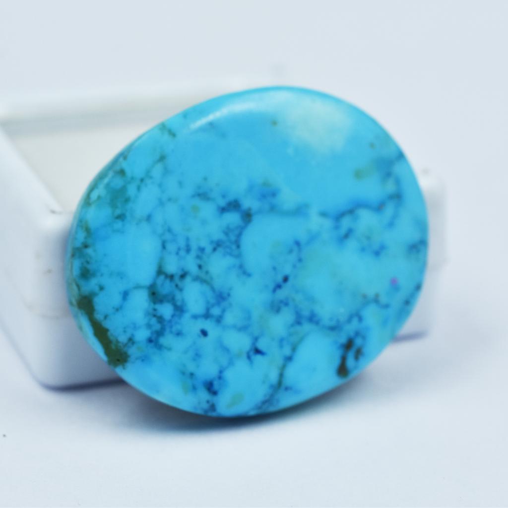 Blue Turquoise Oval Cut 74.25 Ct Arizona Slab Crystal Natural Loose Gemstone