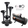 Kit Claxoane de Tren SucceBuy, Kit Claxon Pneumatic cu 4 Trompete, Claxoane de Tren 150dB pentru Camionete 12V Compresor de Aer 120 psi pentru Camion Tren