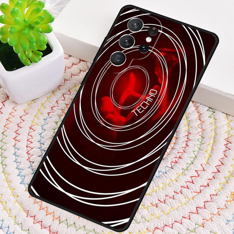 Love Techno Music Quotes Silicone Phone Case For Samsung Galaxy Note 10 Pro S26 S25 S24 S23 S22 S21 Plus S25Ultra Capa Cover