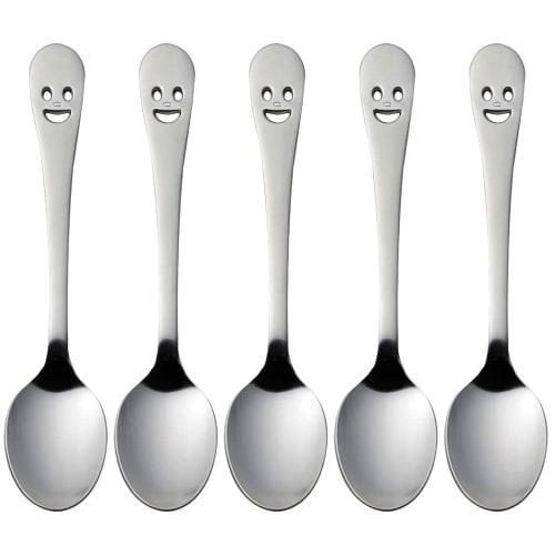 Shimomura Kihan Teaspoons, Set of 5, Made In Japan, Stainless Steel, Dishwasher Safe, 14cm Long, Rust Resistant, Perfect for Tea, Coffee, and Desserts