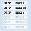 Chrome Black 3D Numbers M X7M50i X7M50d X7M60i X7 M50i M60i M50d ABS Emblem for X7 Series G07 Car Trunk Badge Logo Sticker