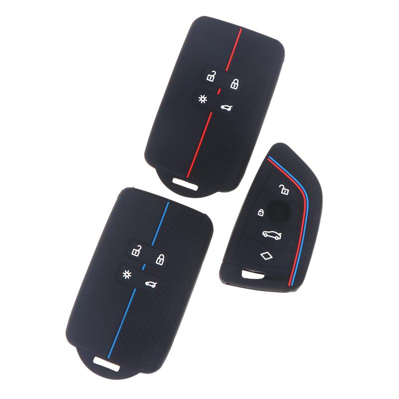 Simple Silicone Remote Car Key Cover Keychain Key Case Car Key Holder Shell For X1 X3 X4 X5 X6 Series Car Key Protector