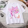 Women T-Shirt Cartoon Sweet Girls Oversized T Shirt Japanese Streetwear Harajuku Gothic Kawaii Casual Tops Short Sleeve Tshirt