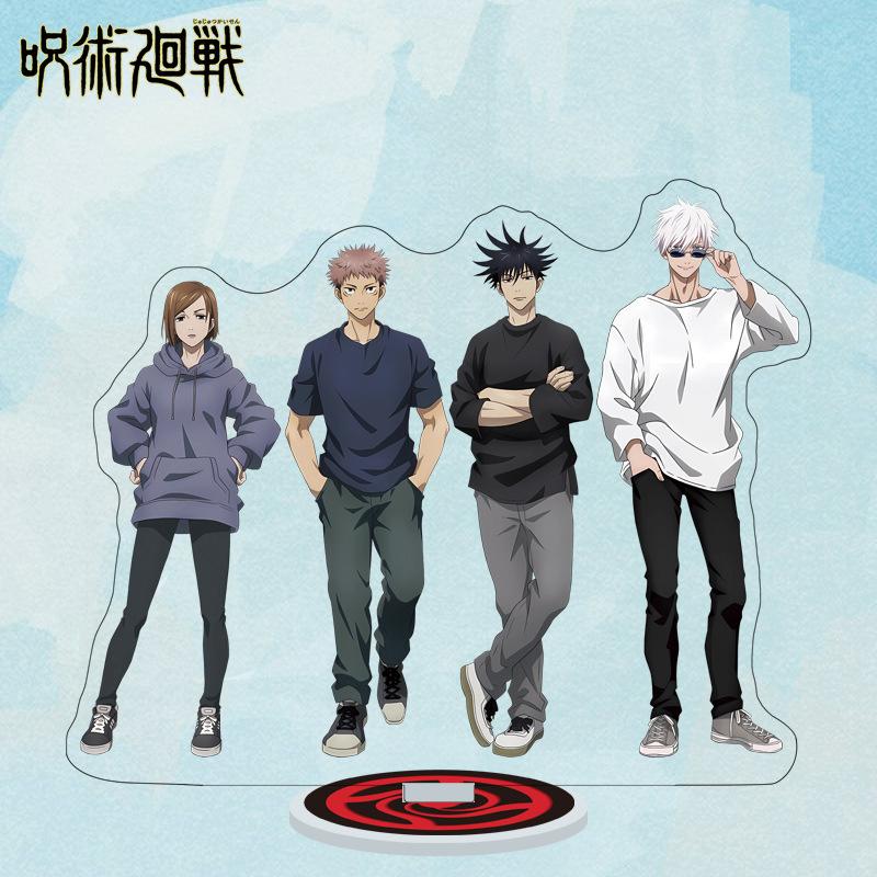 Cartoon Anime Jujutsu Kaisen Figures Acrylic Stand Manga Gojo Satoru Figurines Garage Kits GK Ornaments Decoration Plaything